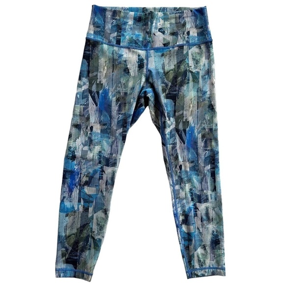 Lululemon Wunder Under Hi-Rise 7/8 Tight 25" Sun Dazed Multi Blue 10 - Picture 2 of 6